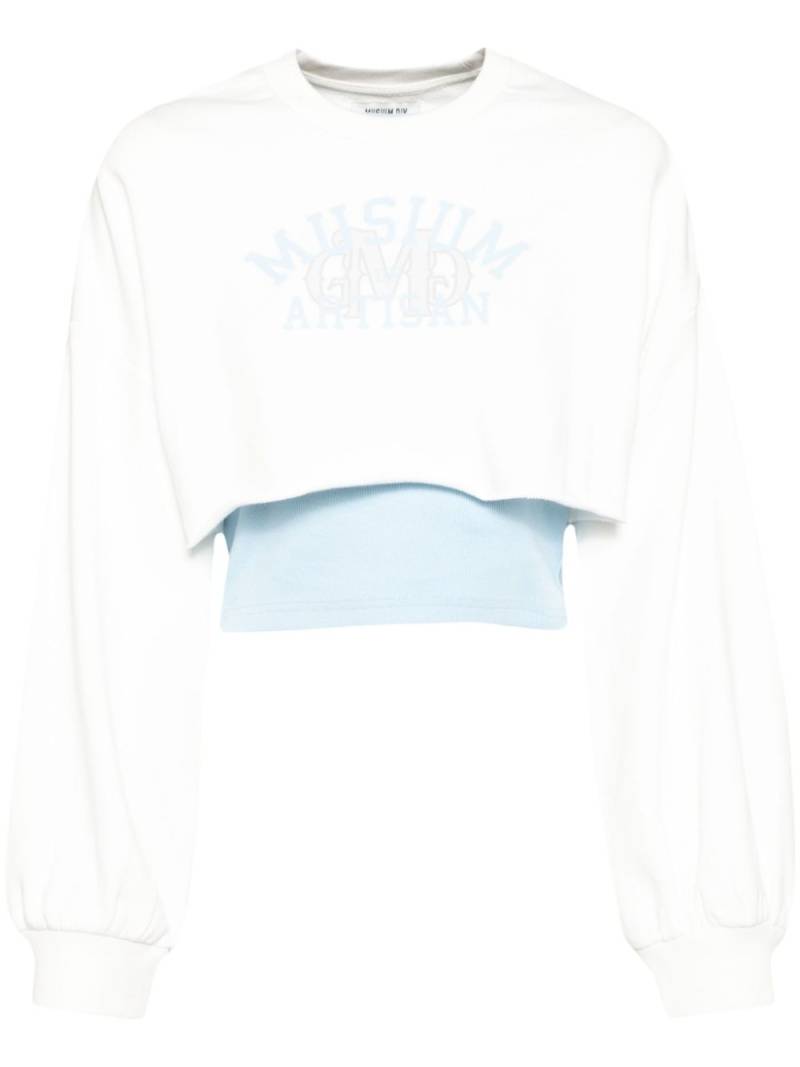 Musium Div. logo-printed sweatshirt - Blue von Musium Div.