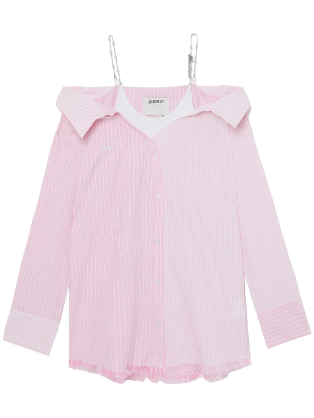 Musium Div. off-shoulder layered cotton shirt - Pink von Musium Div.