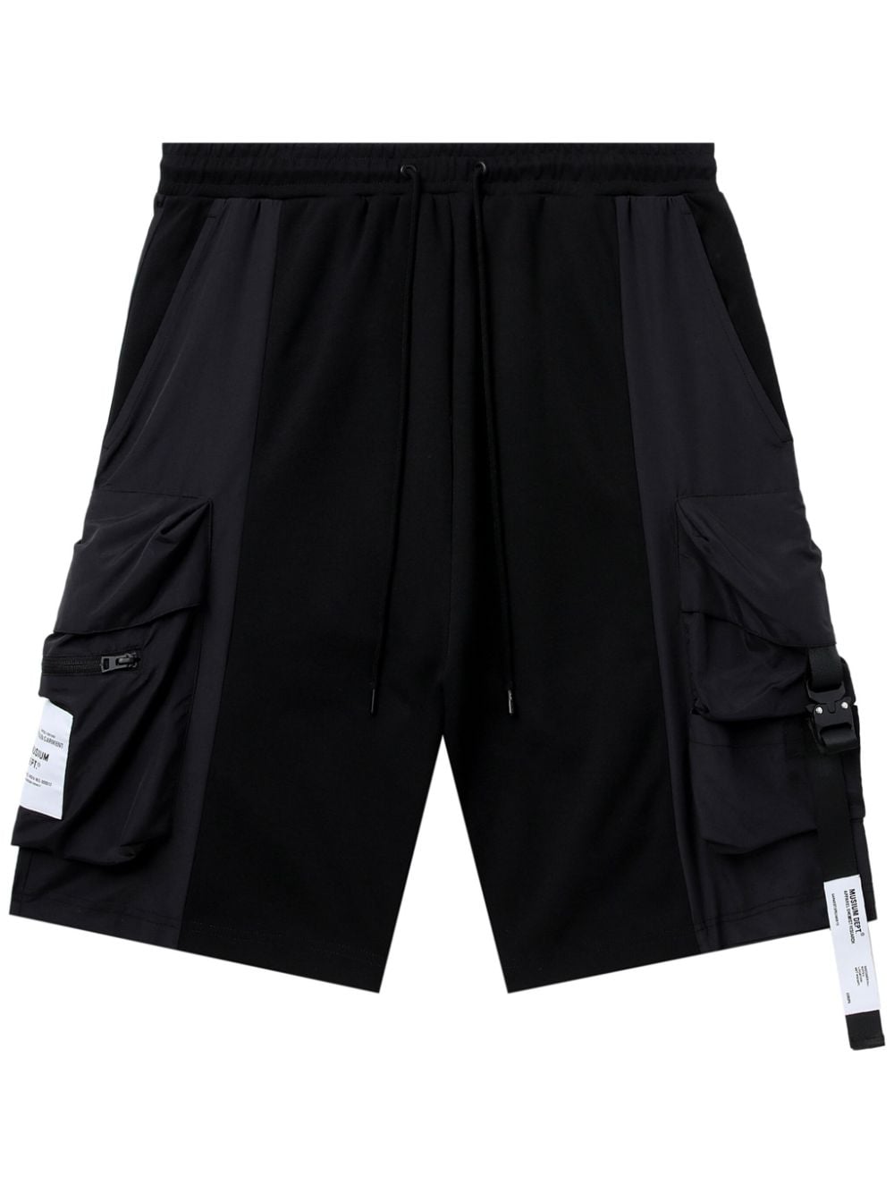 Musium Div. panelled cargo shorts - Black von Musium Div.