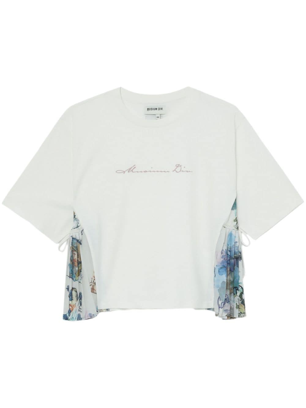 Musium Div. panelled pleated T-shirt - White von Musium Div.