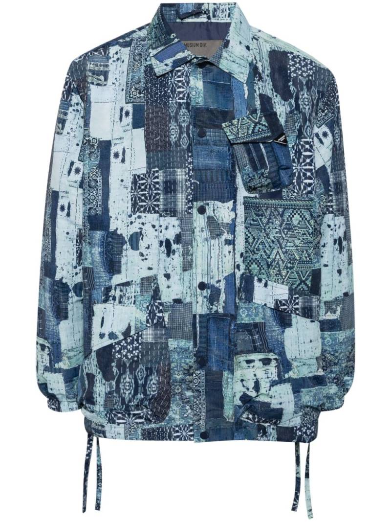 Musium Div. patchwork-design shirt jacket - Blue von Musium Div.