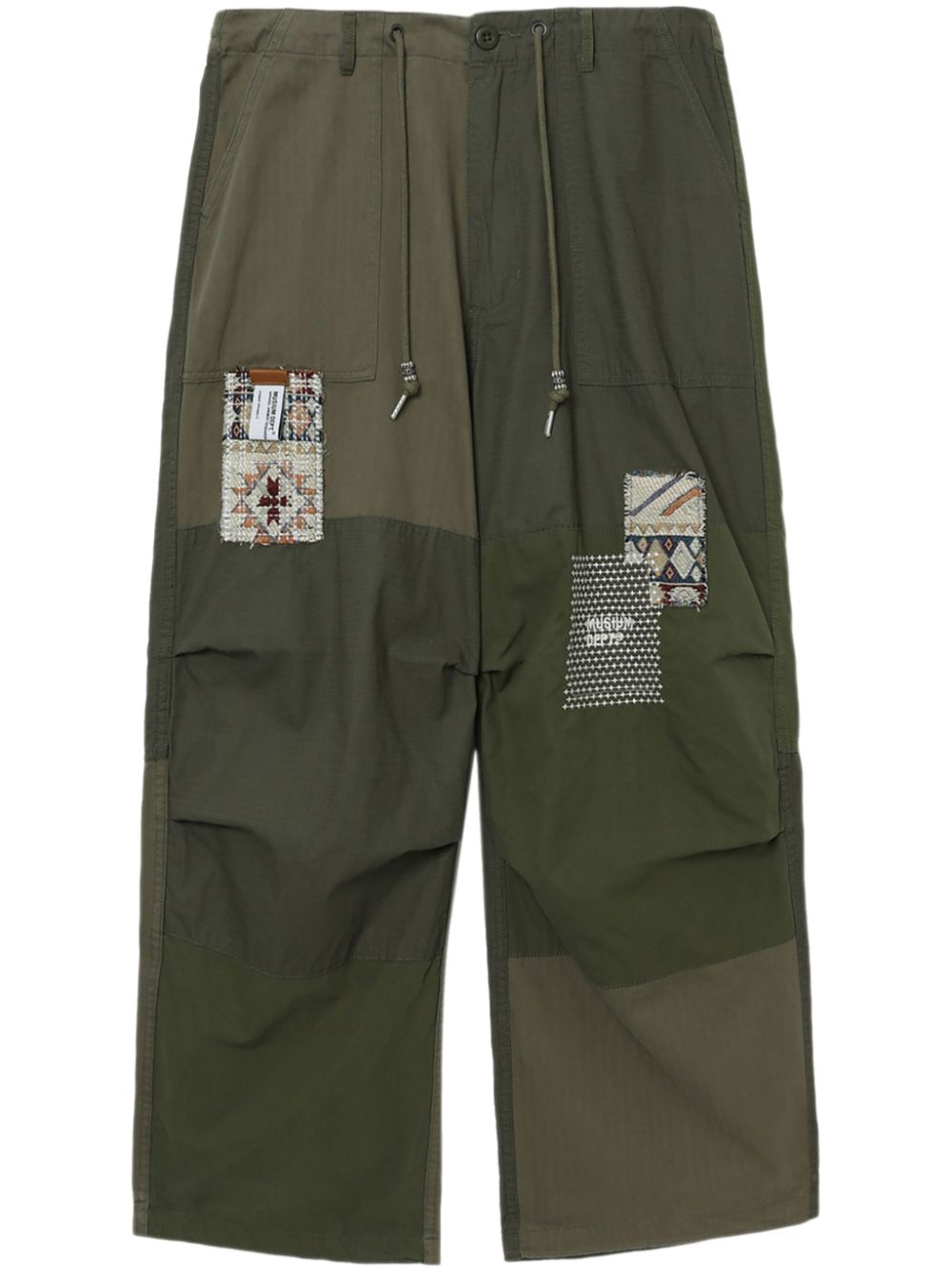 Musium Div. patchwork trousers - Green von Musium Div.