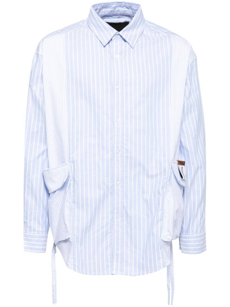 Musium Div. pinstripe pattern shirt - Blue von Musium Div.