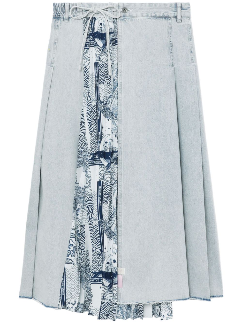 Musium Div. pleated denim midi skirt - Blue von Musium Div.