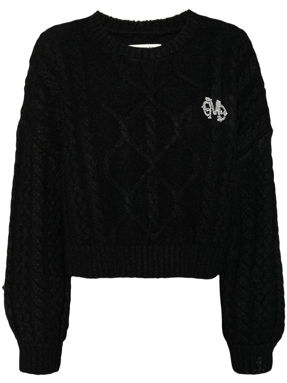 Musium Div. relax cable-knit jumper - Black von Musium Div.