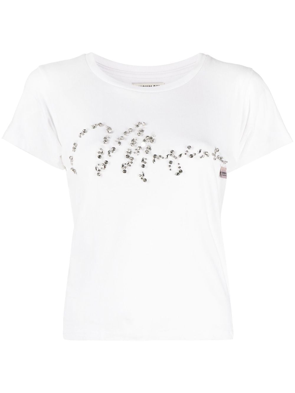 Musium Div. sequin-logo cotton T-shirt - White von Musium Div.