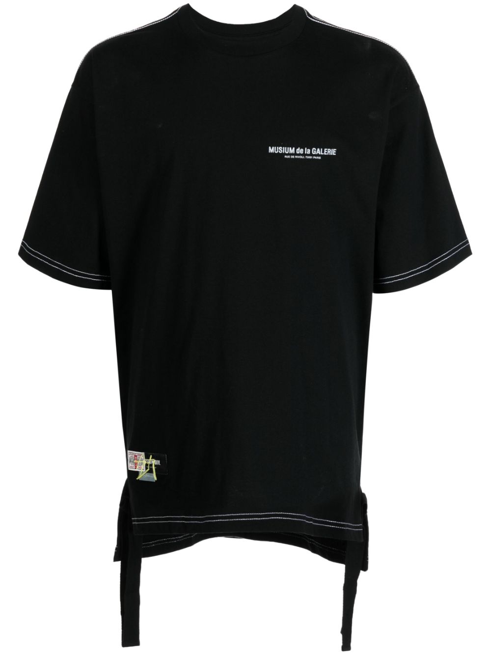 Musium Div. slogan-print cotton T-shirt - Black von Musium Div.