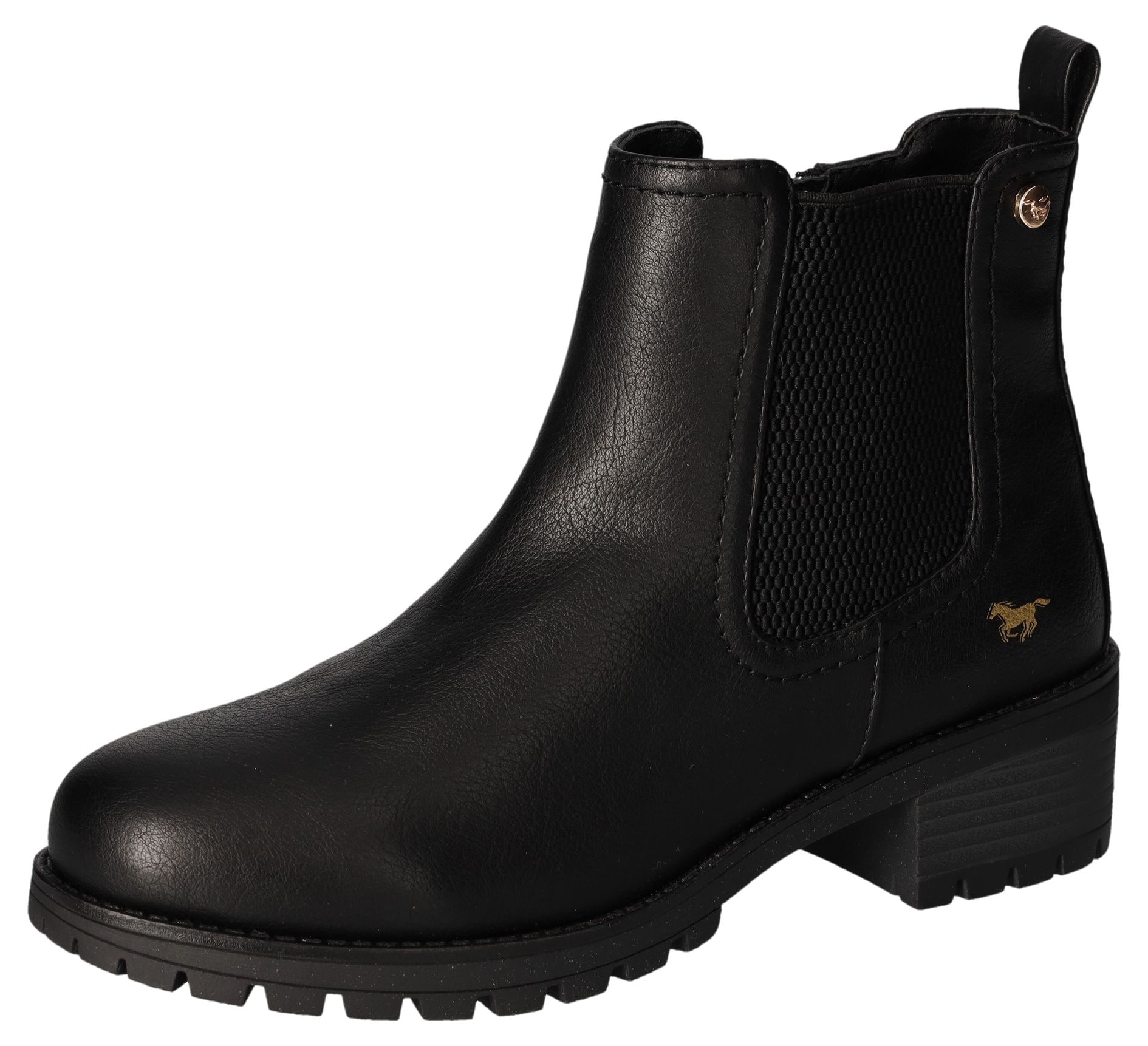 Mustang Shoes Chelseaboots, Stiefelette, Blockabsatz, mit seitlichem Stretch von Mustang Shoes