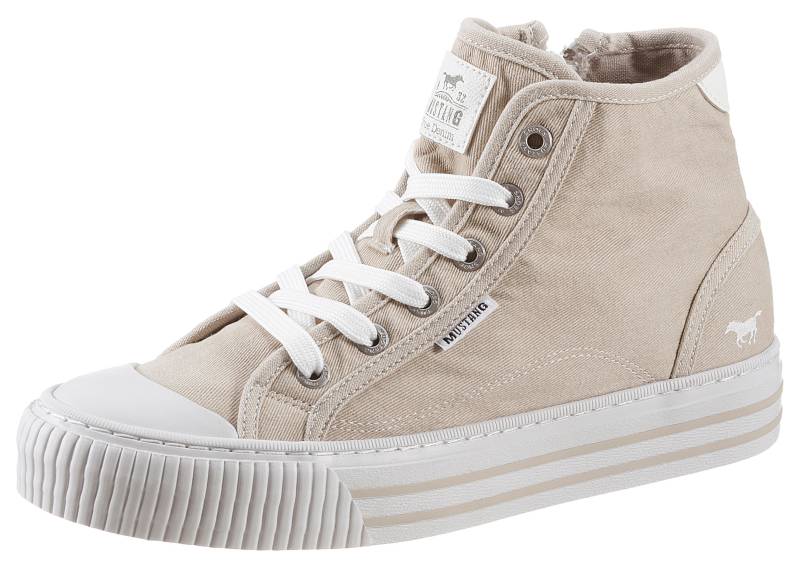 Mustang Shoes Plateausneaker, Schnürschuh, Freizeitschuh, High Top-Sneaker mit Reissverschluss von Mustang Shoes