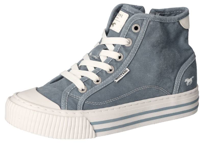 Mustang Shoes Plateausneaker, Schnürschuh, Freizeitschuh, High Top-Sneaker mit Reissverschluss von Mustang Shoes