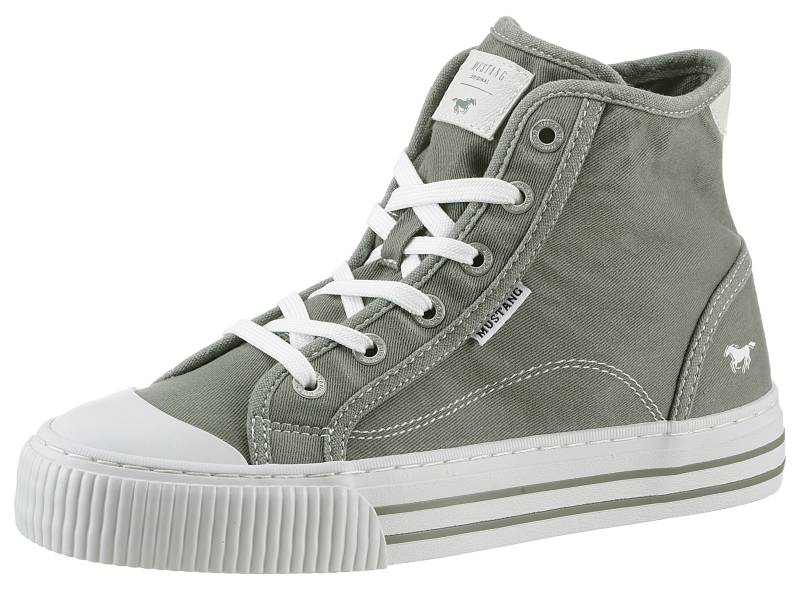 Mustang Shoes Plateausneaker, Schnürschuh, Freizeitschuh, High Top-Sneaker mit Reissverschluss von Mustang Shoes