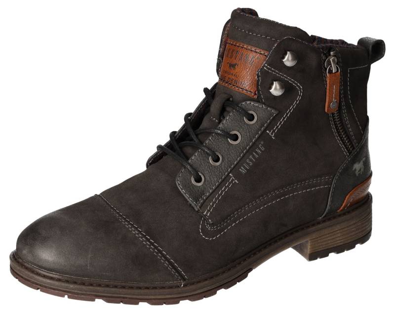 Mustang Shoes Schnürboots, Winterboots, Casual Stiefel mit stylischem Logodruck auf der Zunge von Mustang Shoes