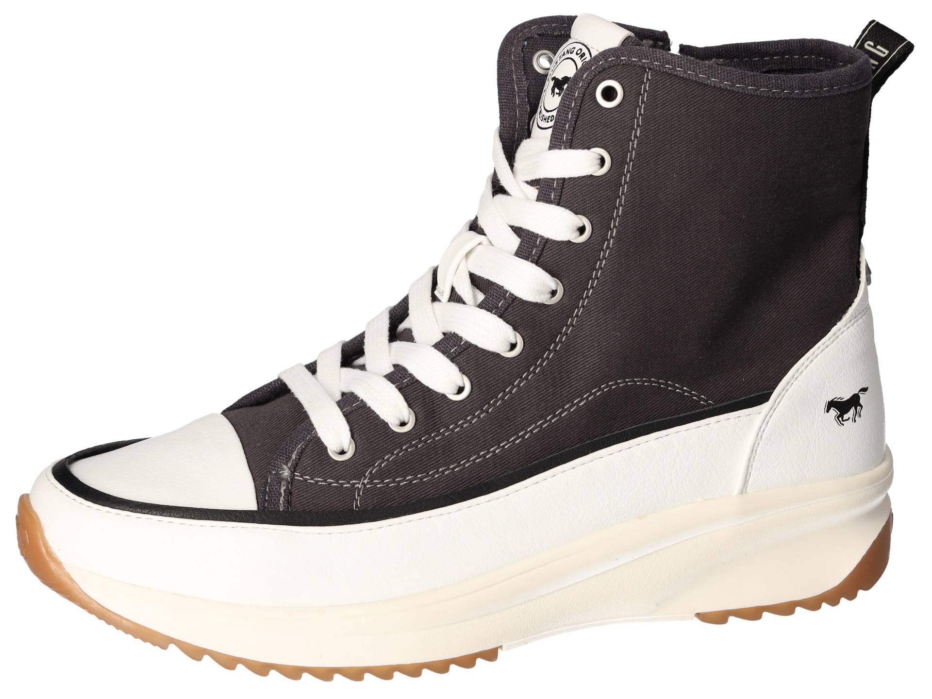 Mustang Shoes Schnürboots, Plateau, High Top-Sneaker, Freizeitschuh mit Reissverschluss von Mustang Shoes