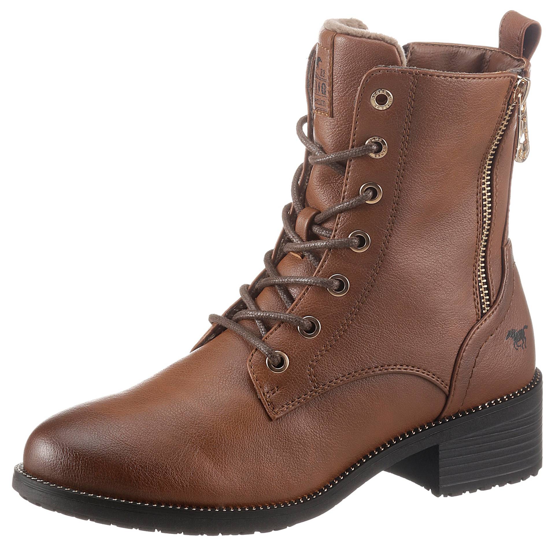 Mustang Shoes Schnürstiefelette, Schnürboots, Blockabsatz, mit praktischem Innenreissverschluss Mustang Shoes Schnürstiefelette, Schnürboots, Blockabsatz, mit praktischem Innenreissverschluss von Mustang Shoes
