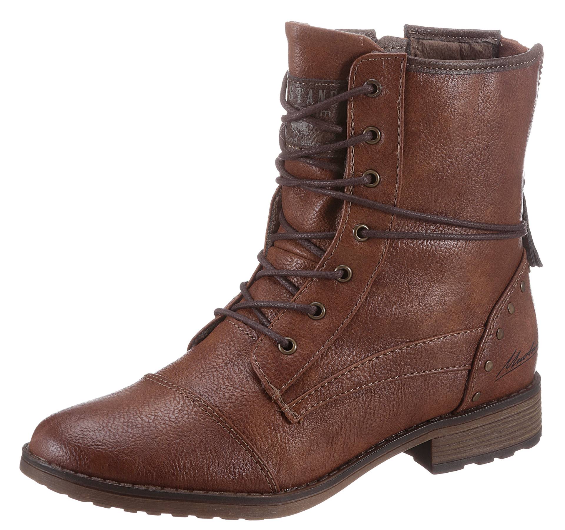 Mustang Shoes Schnürstiefelette, mit schaftumspielender Schnürung Mustang Shoes Schnürstiefelette, mit schaftumspielender Schnürung von Mustang Shoes