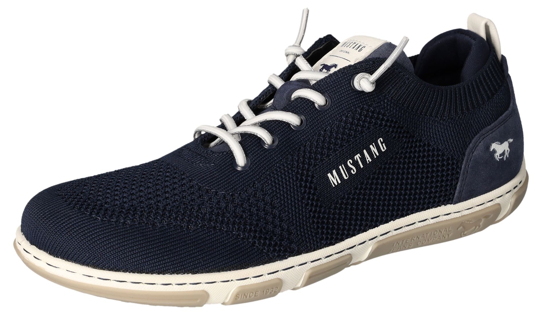 Mustang Shoes Slip-On Sneaker, Freizeitschuh, Halbschuh, Schlupfschuh, mit Elastik-Schnürsenkel von Mustang Shoes