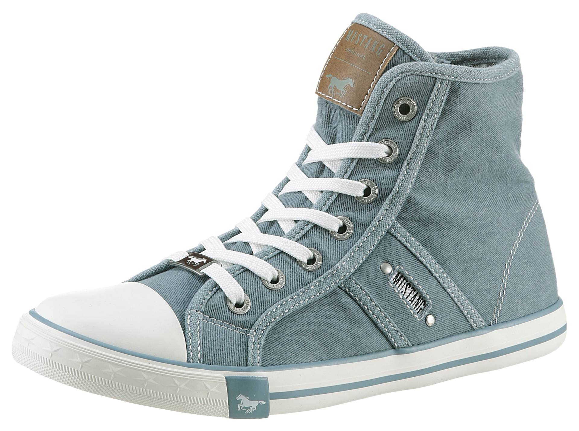 Mustang Shoes Sneaker, High Top-Sneaker, Schnürschuh mit Label in der Laufsohle von Mustang Shoes