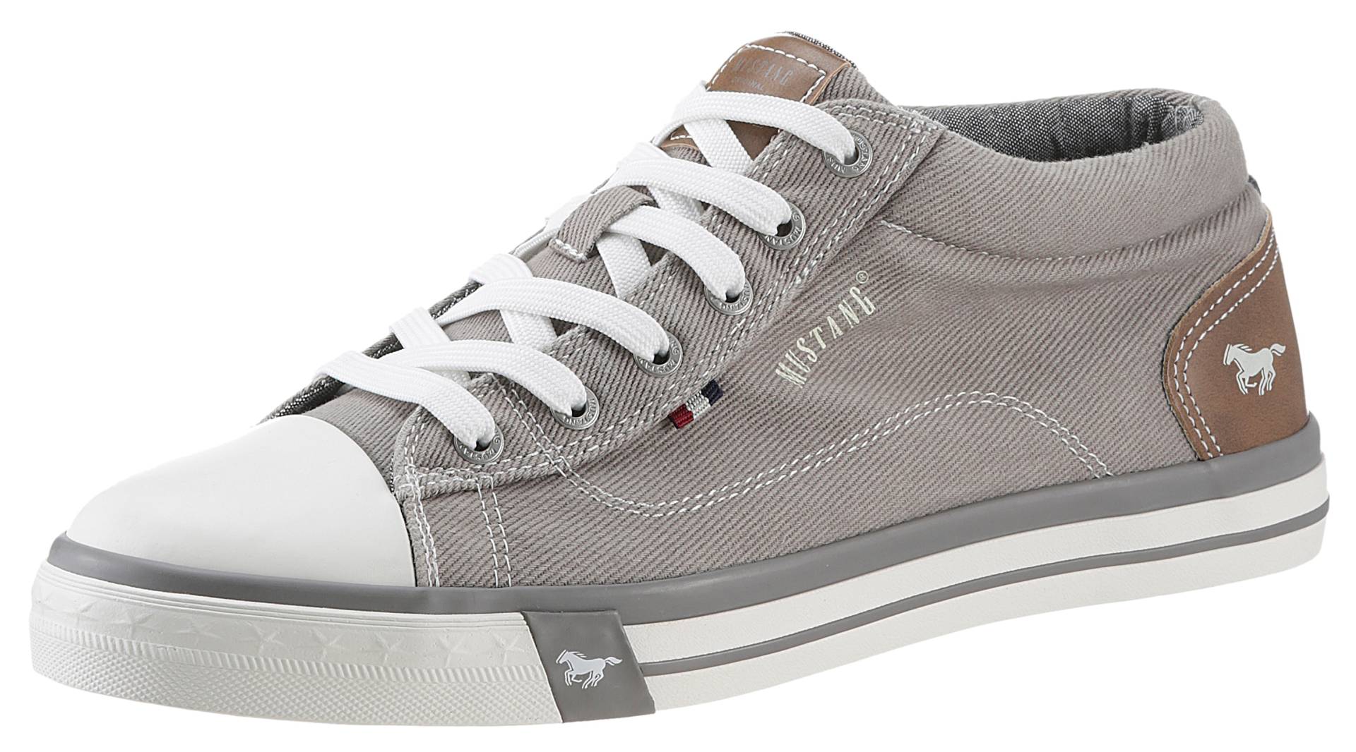 Mustang Shoes Sneaker, Schnürschuh, Halbschuh, Freizeitschuh mit Gummikappe von Mustang Shoes