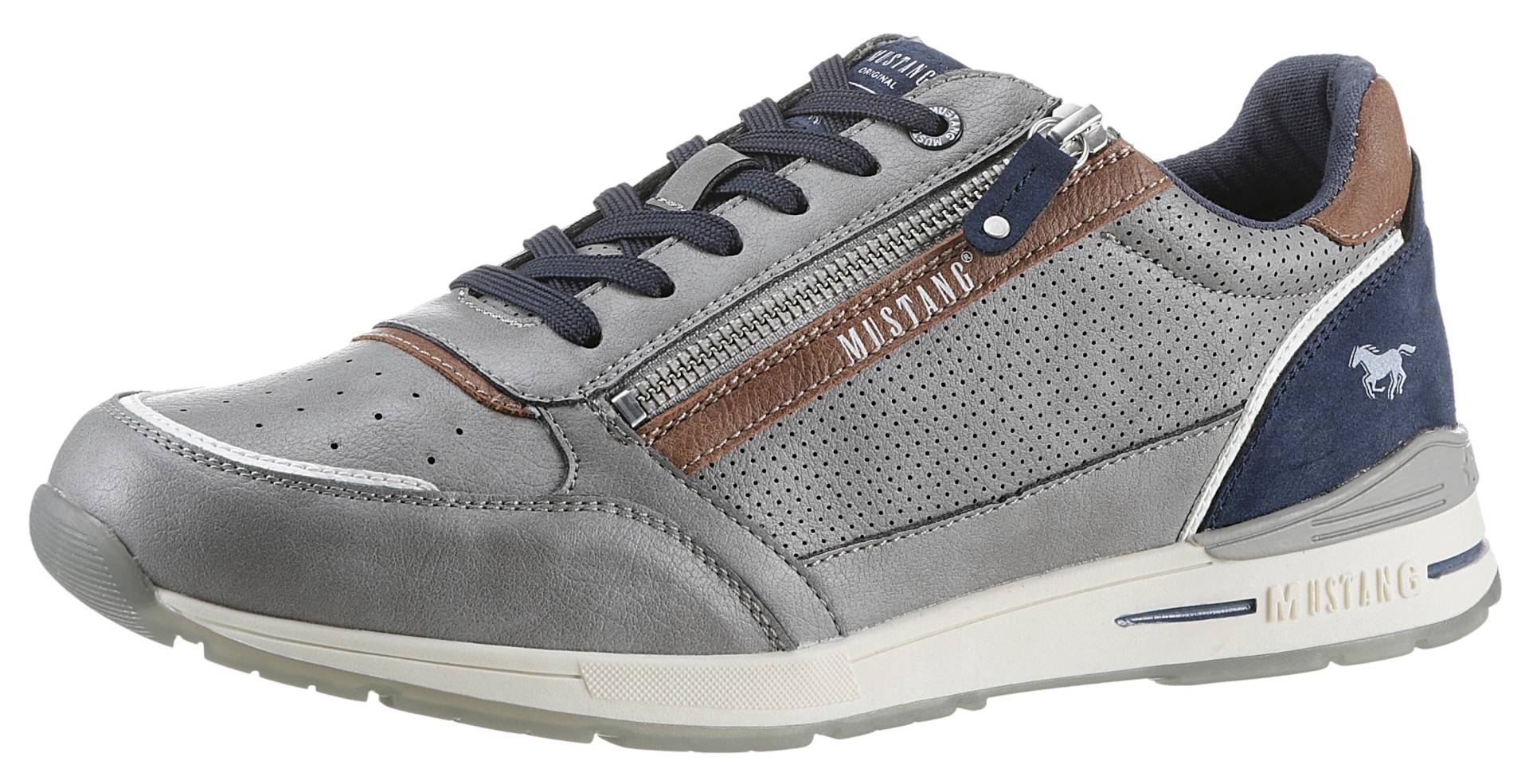 Mustang Shoes Sneaker, mit Aussenreissverschluss, Freizeitschuh, Halbschuh, Schnürschuh von Mustang Shoes