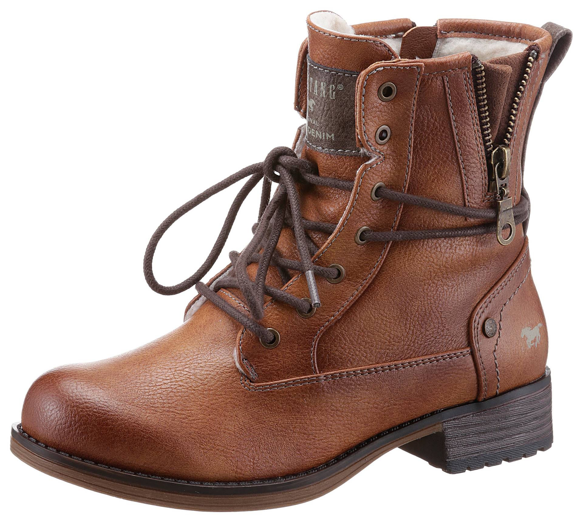 Mustang Shoes Winterboots, Schnürboots, Stiefelette, Blockabsatz, mit Reissverschluss Mustang Shoes Winterboots, Schnürboots, Stiefelette, Blockabsatz, mit Reissverschluss von Mustang Shoes