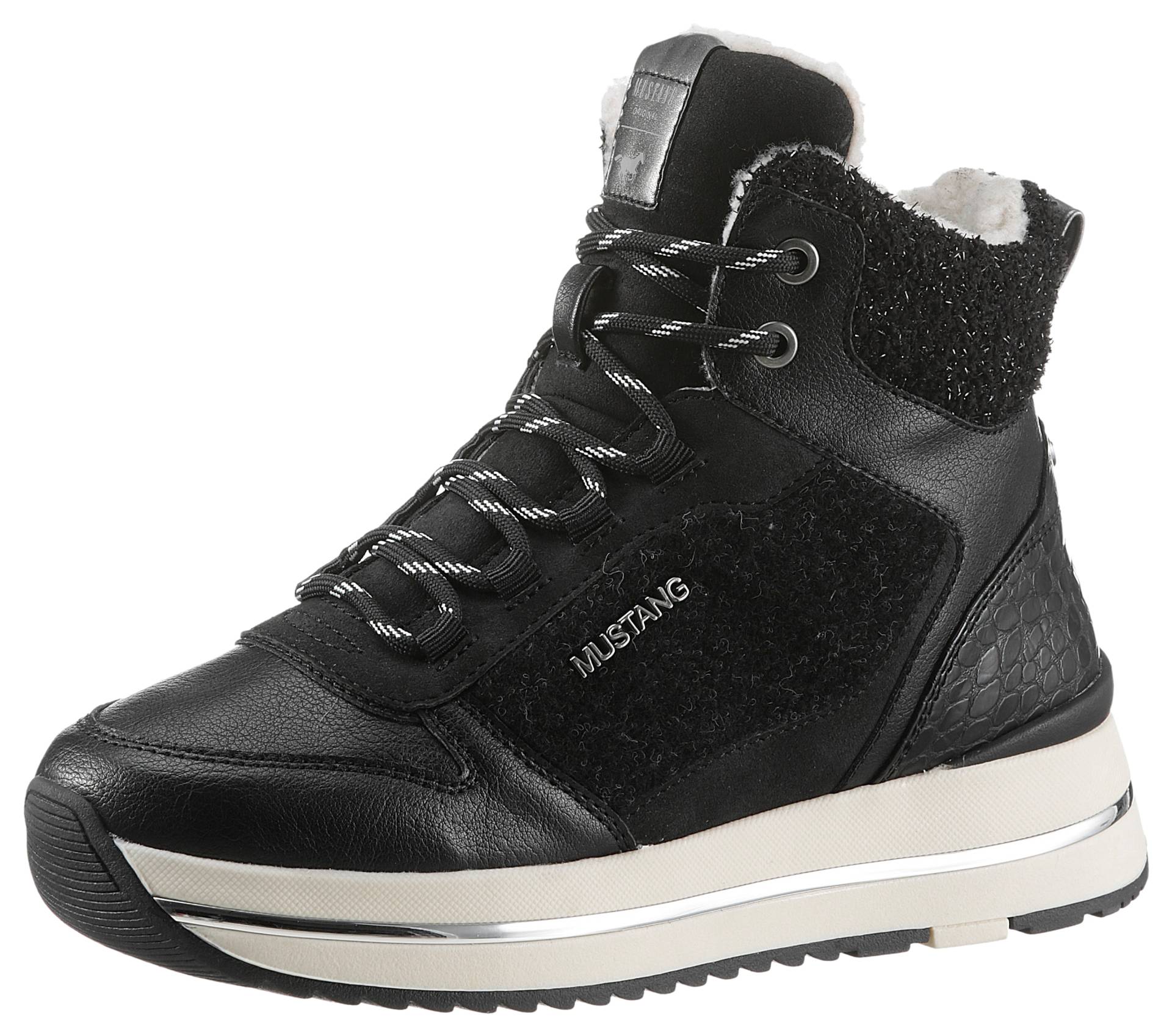 Mustang Shoes Winterboots, mit Besatz in Kroko-Optik von Mustang Shoes