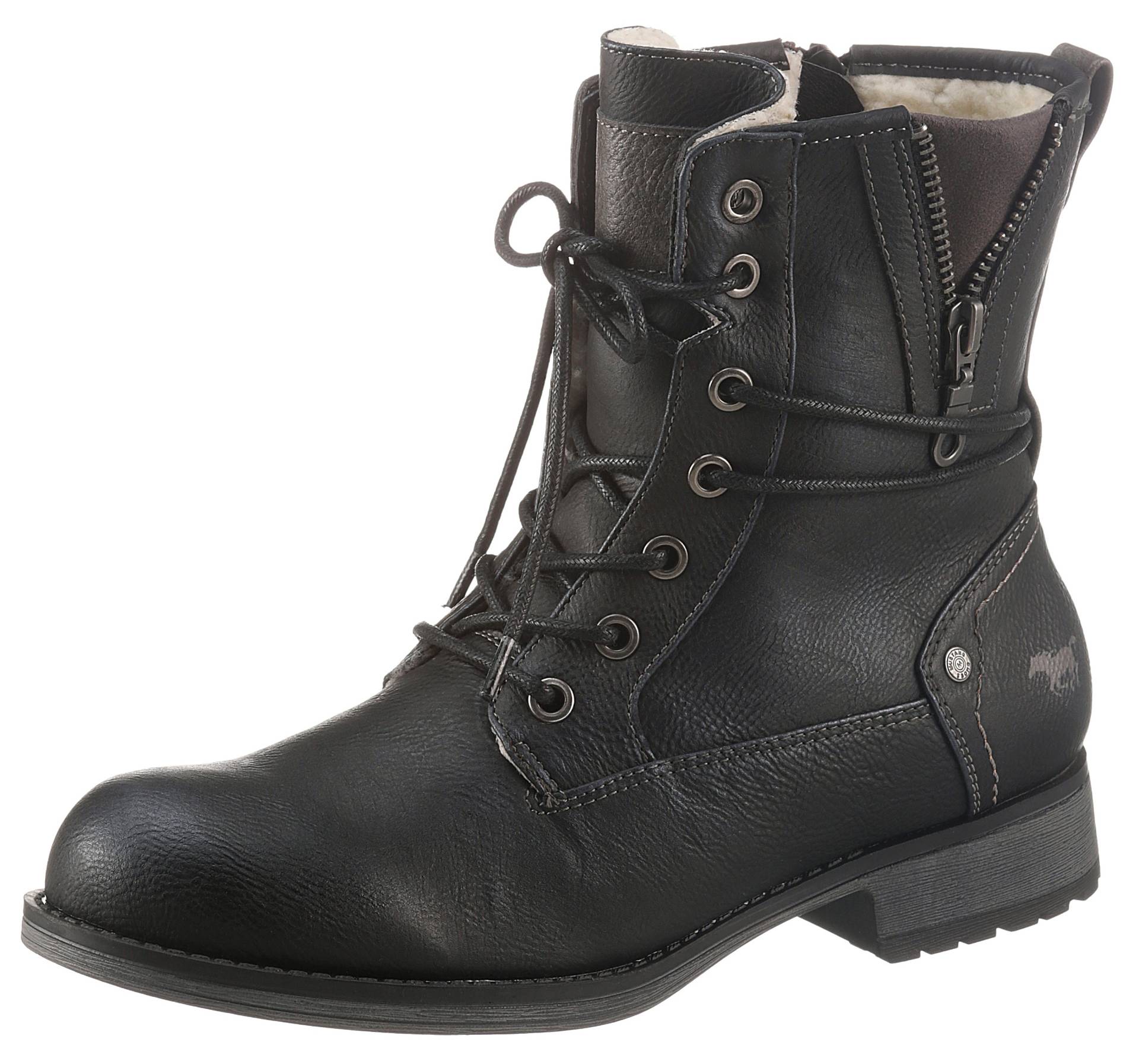 Mustang Shoes Winterboots, Blockabsatz, Winterstiefelette, Schnürboots mit Nieten besetzt Mustang Shoes Winterboots, Blockabsatz, Winterstiefelette, Schnürboots mit Nieten besetzt von Mustang Shoes