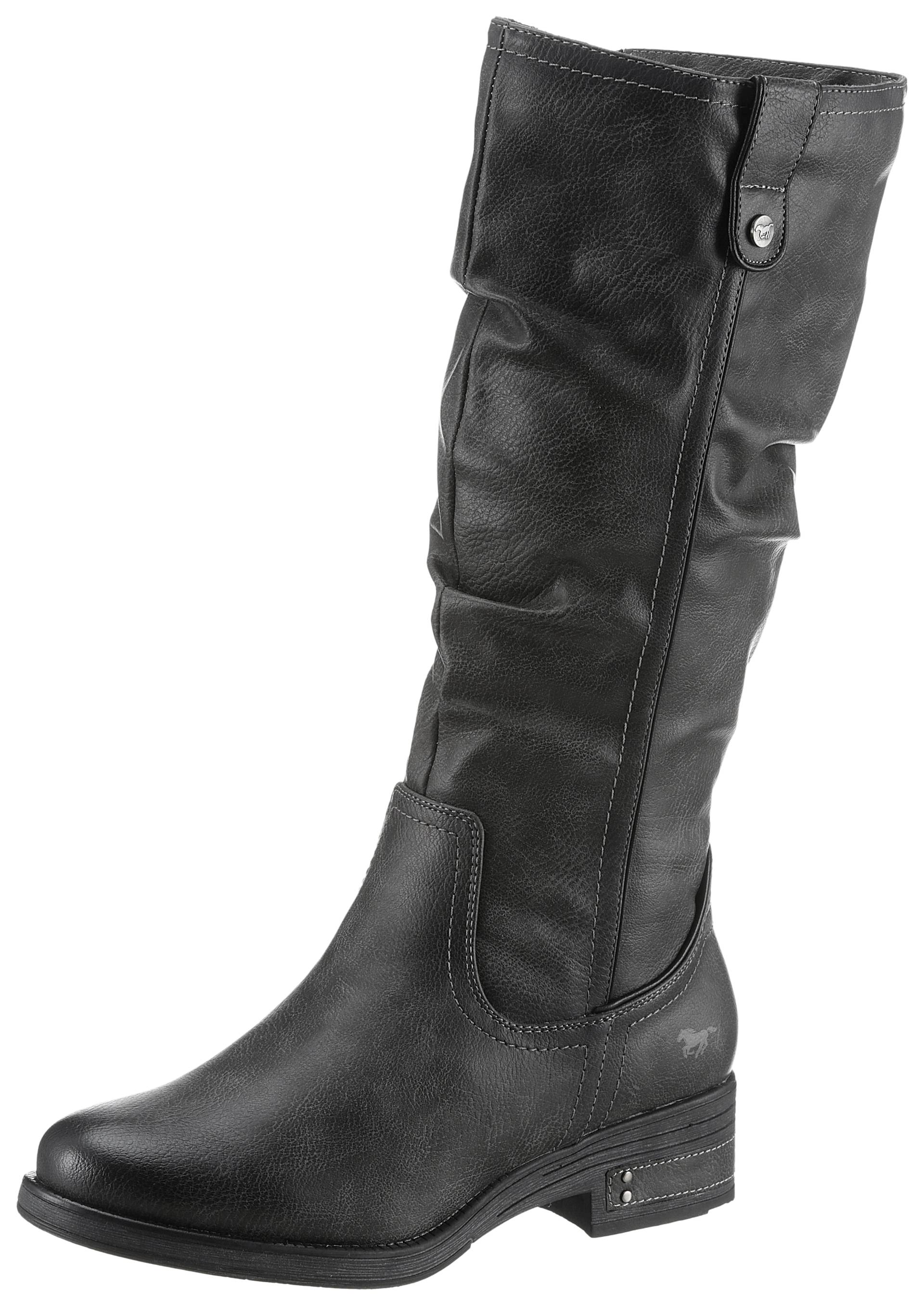 Mustang Shoes Winterstiefel, Langschaftstiefel, Blockabsatz, mit Raffungen am slouchy Schaft Mustang Shoes Winterstiefel, Langschaftstiefel, Blockabsatz, mit Raffungen am slouchy Schaft von Mustang Shoes
