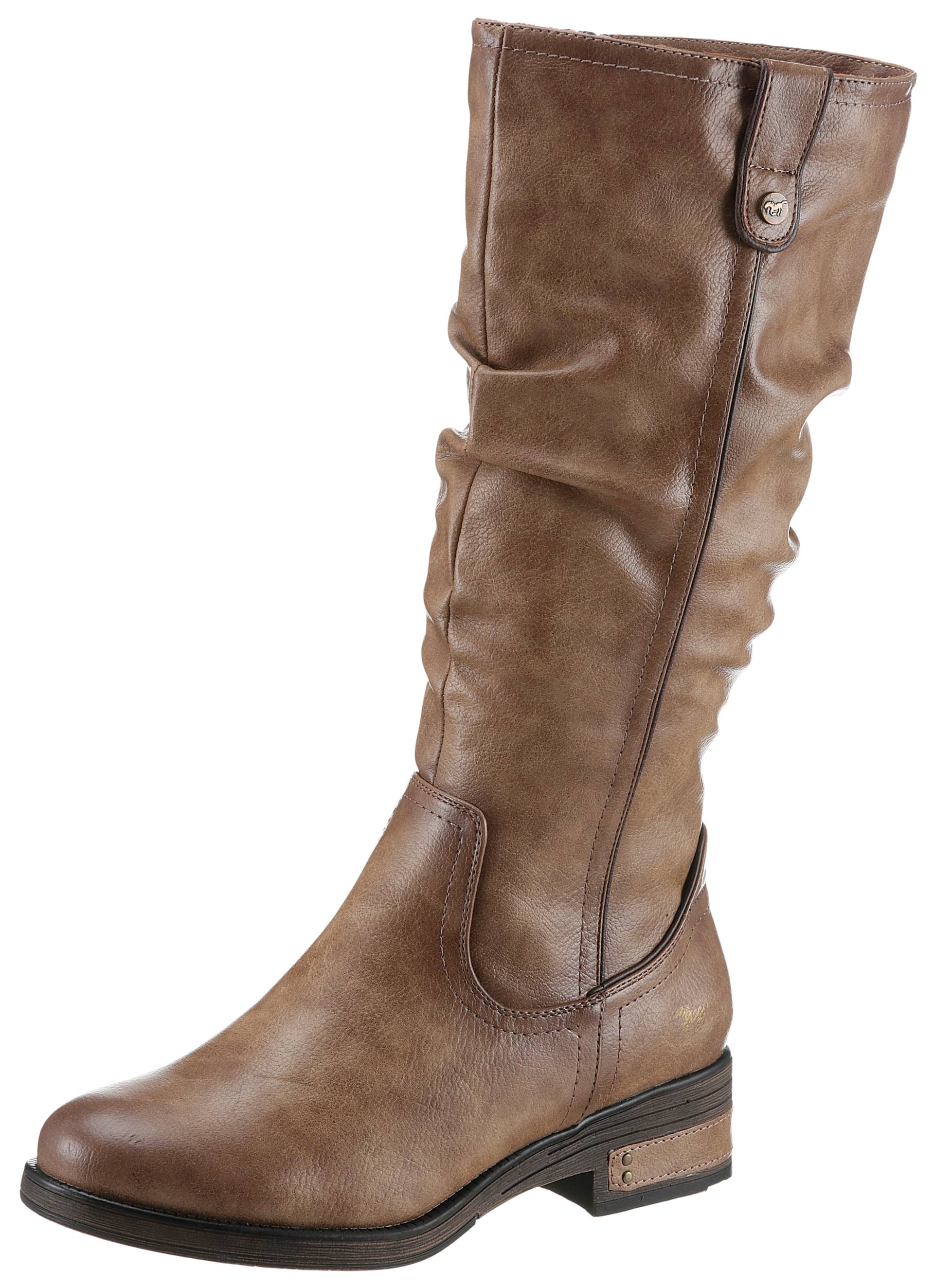 Mustang Shoes Winterstiefel, Langschaftstiefel, Blockabsatz, mit Raffungen am slouchy Schaft Mustang Shoes Winterstiefel, Langschaftstiefel, Blockabsatz, mit Raffungen am slouchy Schaft von Mustang Shoes