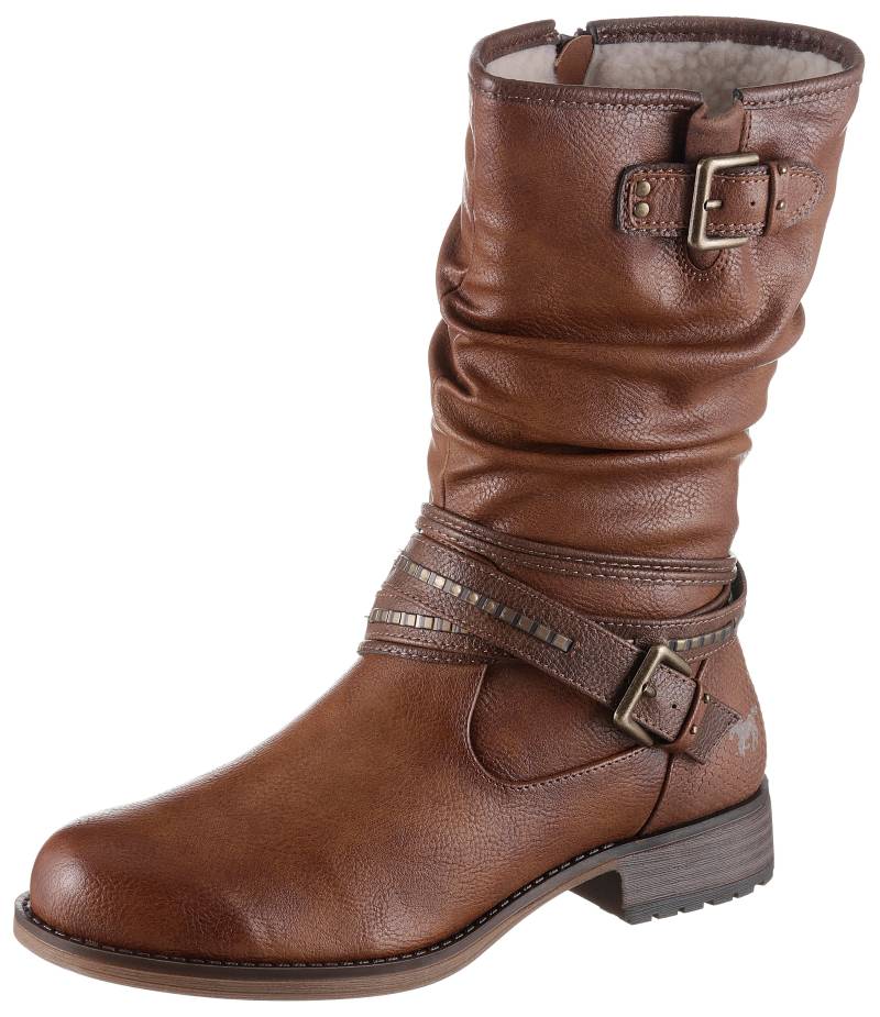 Mustang Shoes Winterstiefel, mit Zierschnallen am slouchy Schaft von Mustang Shoes