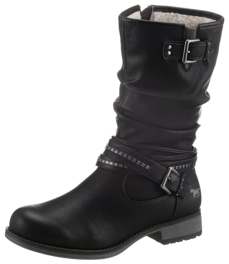 Mustang Shoes Winterstiefel, mit Zierschnallen am slouchy Schaft von Mustang Shoes