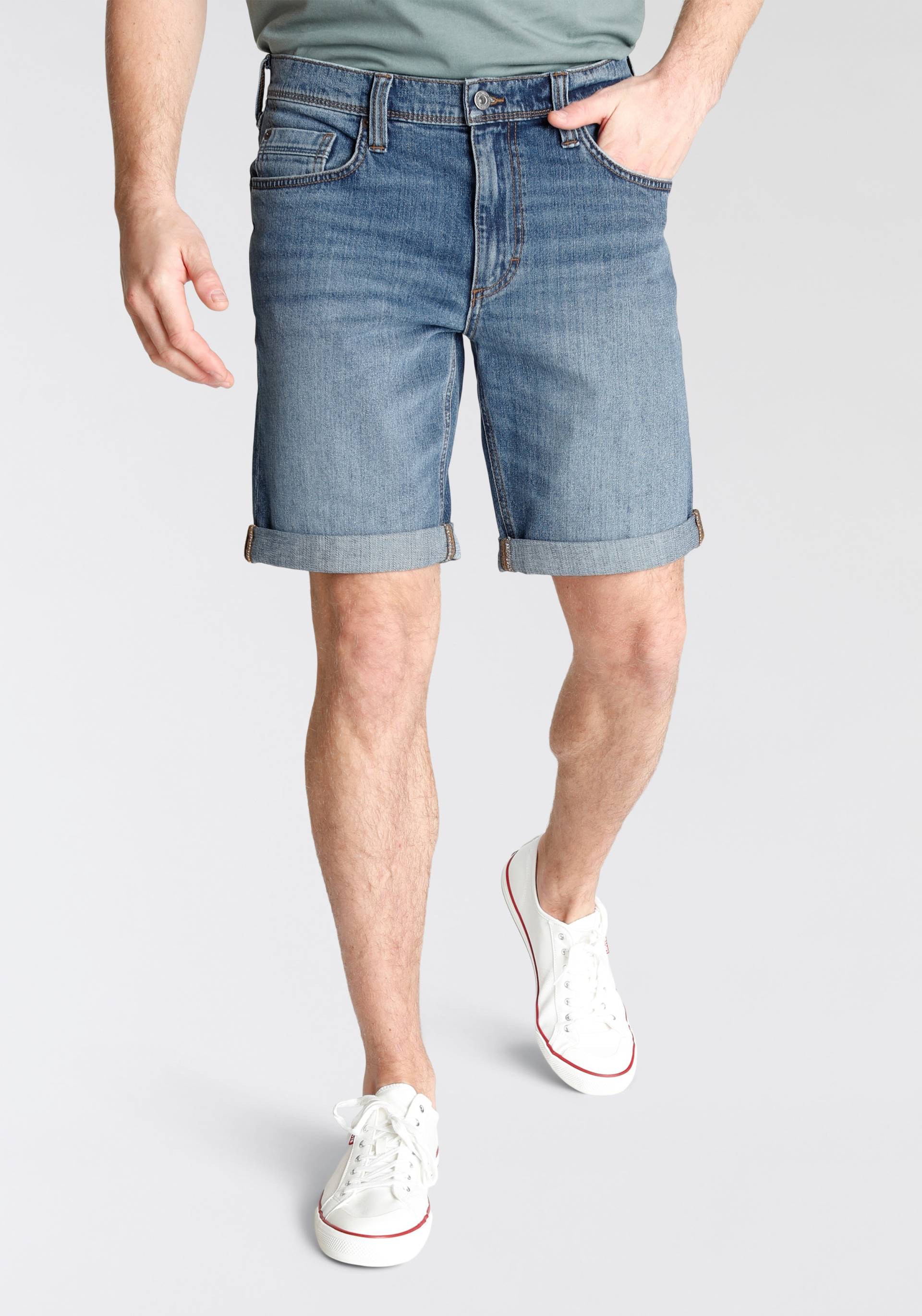 MUSTANG Jeansshorts »Washington«, krempelbar, mit leichter Waschung von Mustang