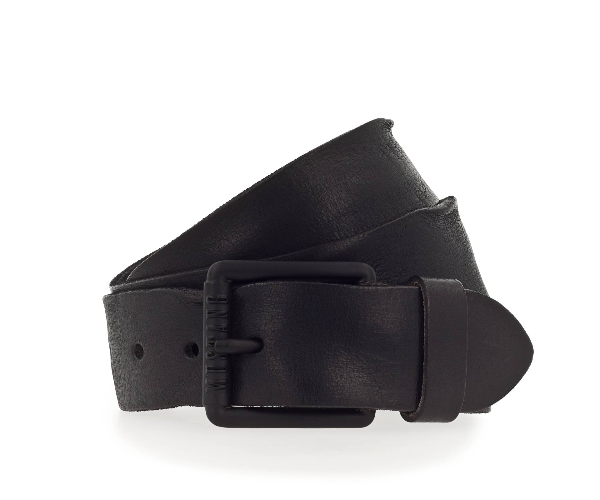 MUSTANG Ledergürtel, gefinishtes Vollleder in Used-Optik, geschwärzte Schnalle MUSTANG Ledergürtel, gefinishtes Vollleder in Used-Optik, geschwärzte Schnalle von Mustang
