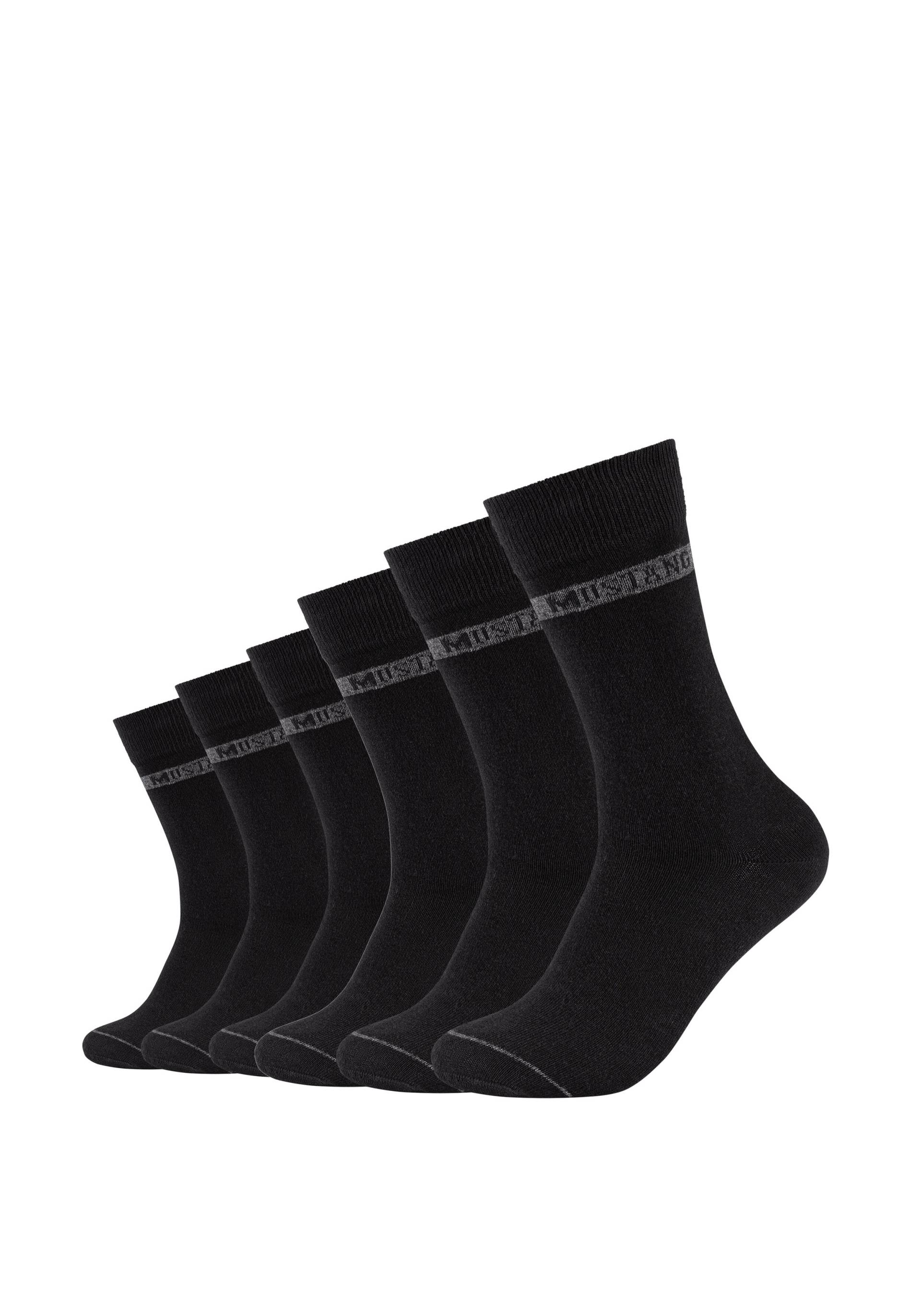 MUSTANG Socken, (6er-Pack), mit Weicher und elastischer Komfortbund von Mustang