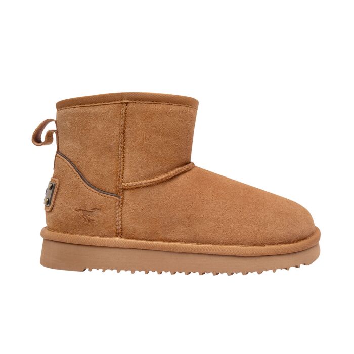 Mustang Kurzstiefelette für Damen aus feinem Nubukleder, camel von Mustang