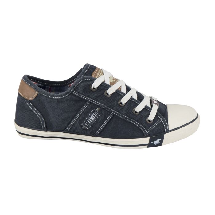 Mustang Schnür-Sneaker Damen schwarz-weiss, 36 von Mustang