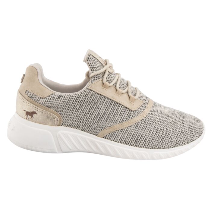 Mustang Sneaker Damen aus Textil beige, 40 von Mustang