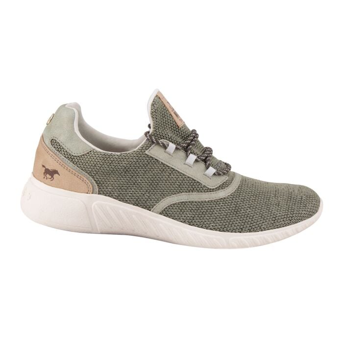 Mustang Sneaker Damen aus Textil olive, 36 von Mustang