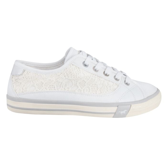 Mustang Sneaker Lederimitat Damen weiss, 36 von Mustang