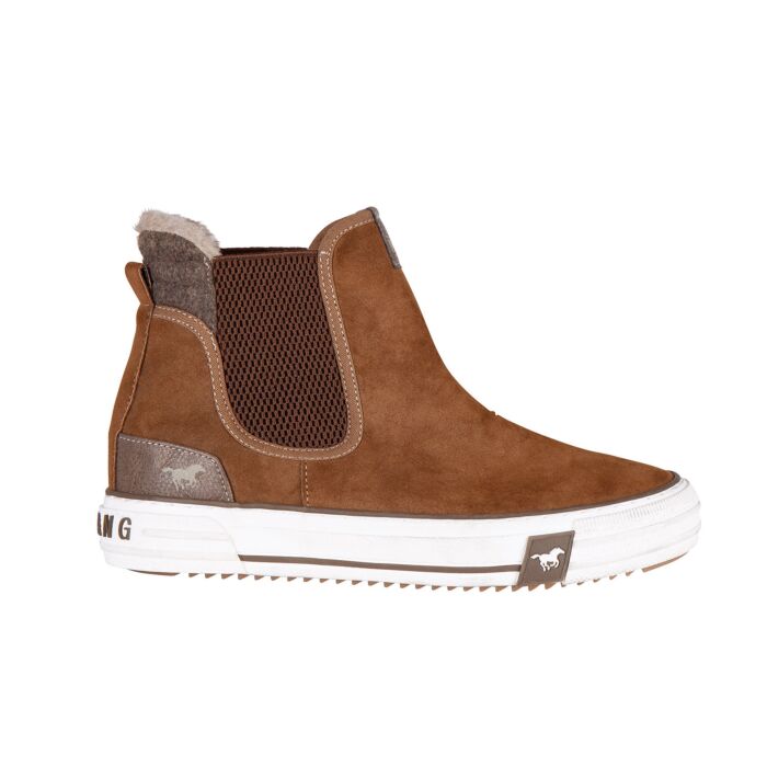 Mustang Sneaker für Damen aus Softmaterial cognac, 37 von Mustang