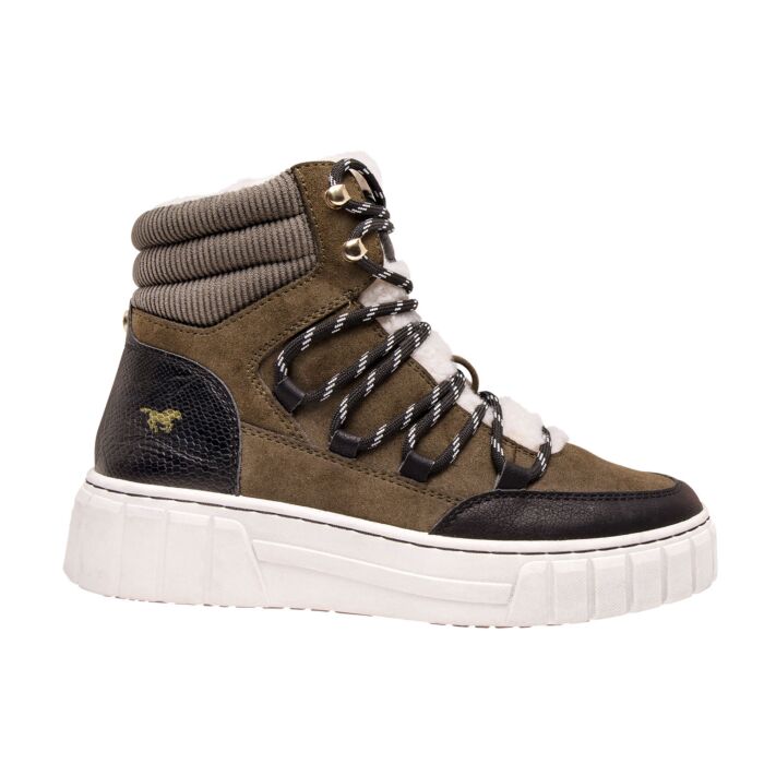 Mustang Sneakerbootie für Damen olive von Mustang