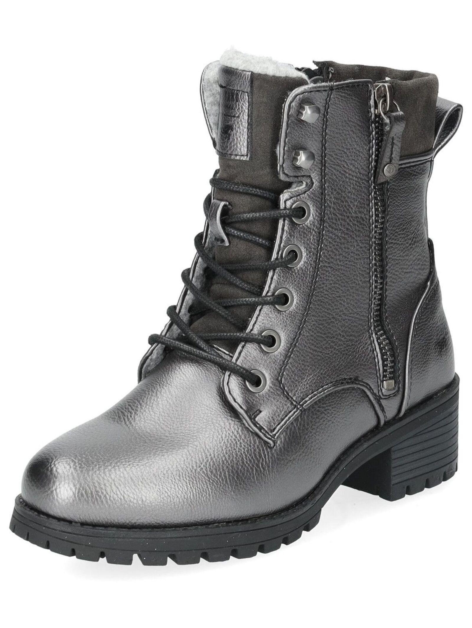 Stiefelette 1435-603 Damen Silber 39 von Mustang