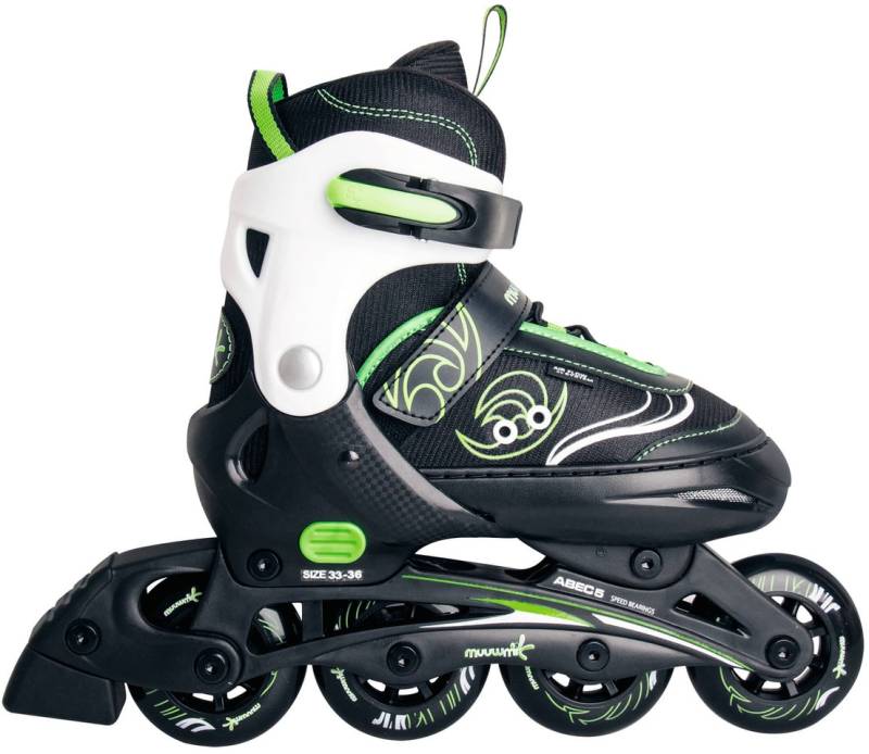 Muuwmi Inlineskates »Verstellbarer Kinderinliner grün, mit Protektoren und Tasche« von Muuwmi