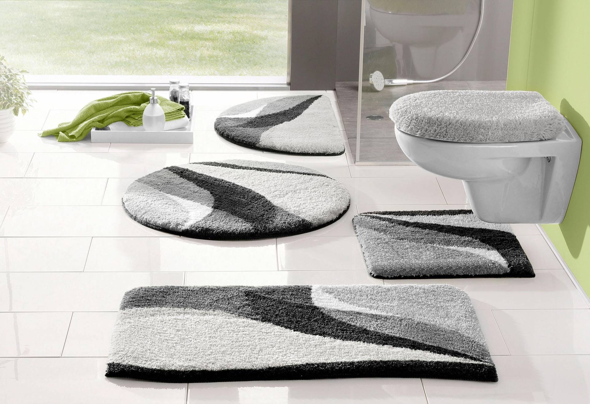 my home Badematte »Magnus, Badvorleger, Badezimmer Teppich«, rutschhemmend beschichtet, strapazierfähig-schnell trocknend, mehrfarbig, Badteppich, Badematten auch als 2 teiliges Set & rund my home Badematte »Magnus, Badvorleger, Badezimmer Teppich«, rutschhemmend beschichtet, strapazierfähig-schnell trocknend, mehrfarbig, Badteppich, Badematten auch als 2 teiliges Set & rund von My Home