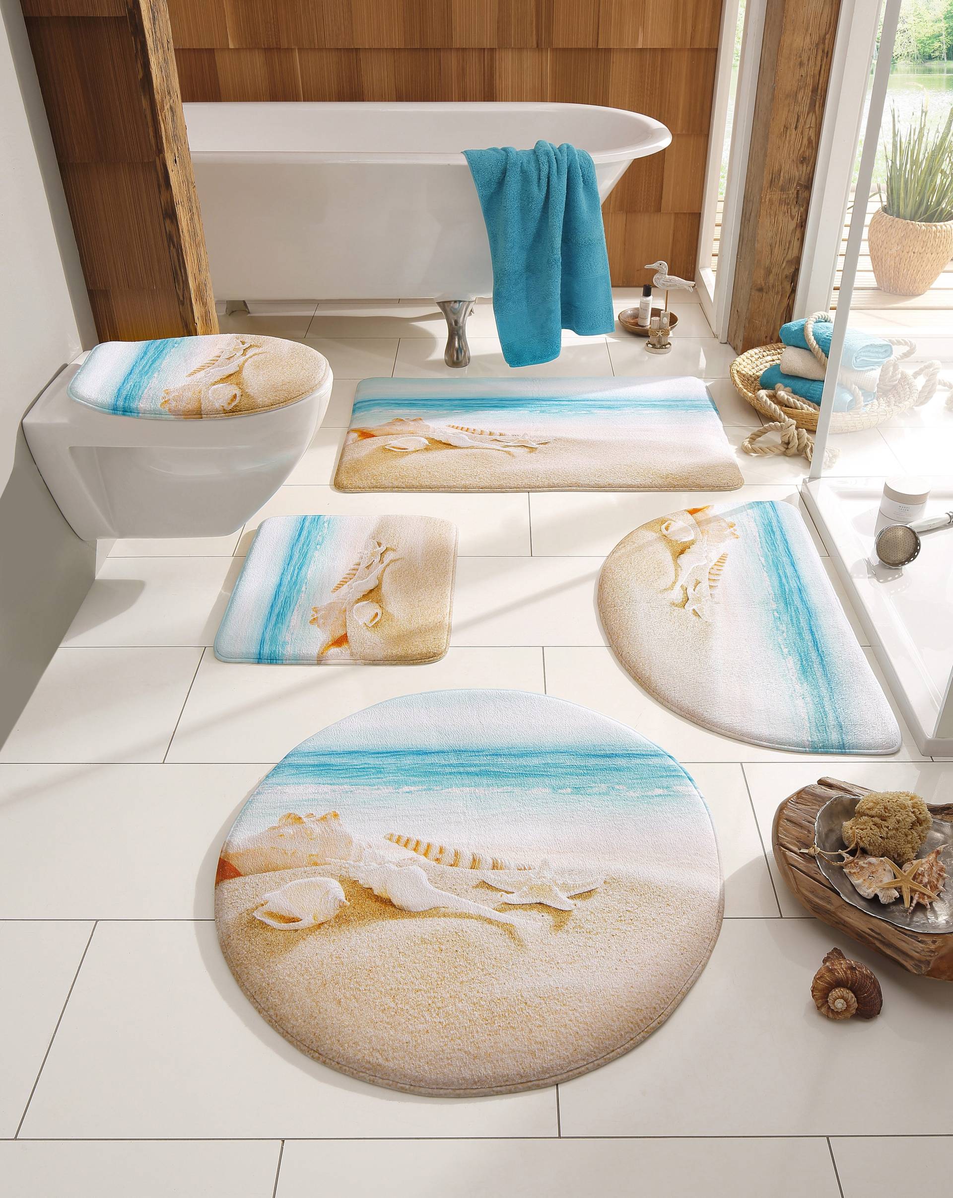 my home Badematte »Strand«, Memory Schaum, fussbodenheizungsgeeignet-schnell trocknend, mit Strand-Motiv, Badematten auch als 2 teiliges Set erhältlich my home Badematte »Strand«, Memory Schaum, fussbodenheizungsgeeignet-schnell trocknend, mit Strand-Motiv, Badematten auch als 2 teiliges Set erhältlich von My Home