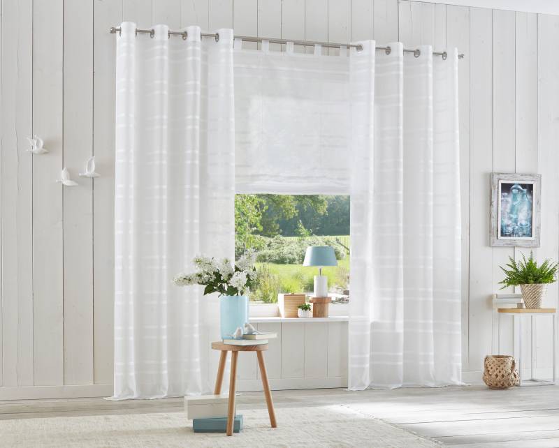 my home Gardine »Assen«, (2 St.), Transparent, Voile, Polyester von My Home