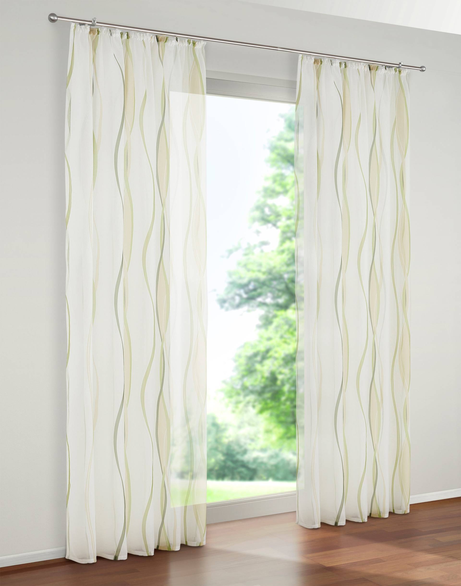 my home Gardine »Dimona«, (2 St.), 2er-Set, Bestseller, Polyester, Wellen von My Home