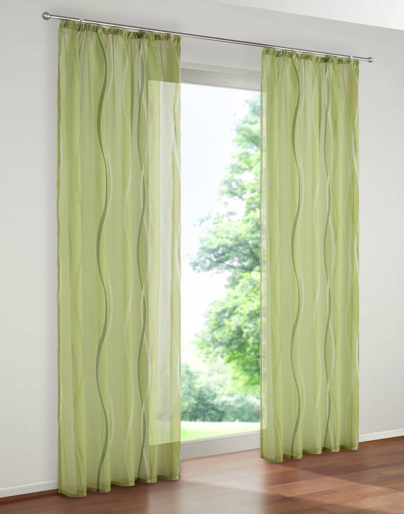 my home Gardine »Dimona«, (2 St.), 2er-Set, transparent, Voile, Polyester von My Home