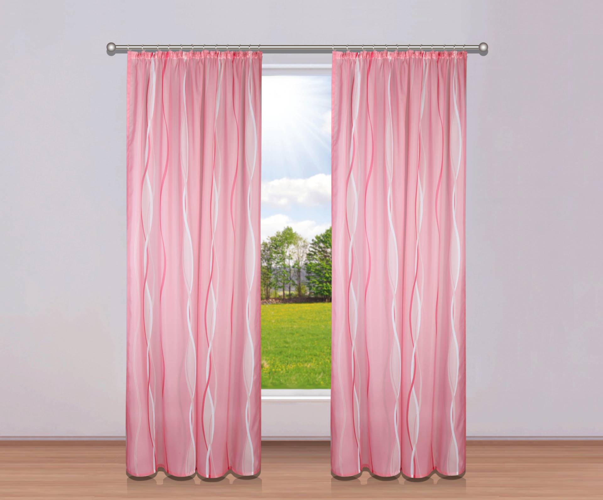 my home Gardine »Dimona«, (2 St.), 2er-Set, transparent, Voile, Polyester von My Home