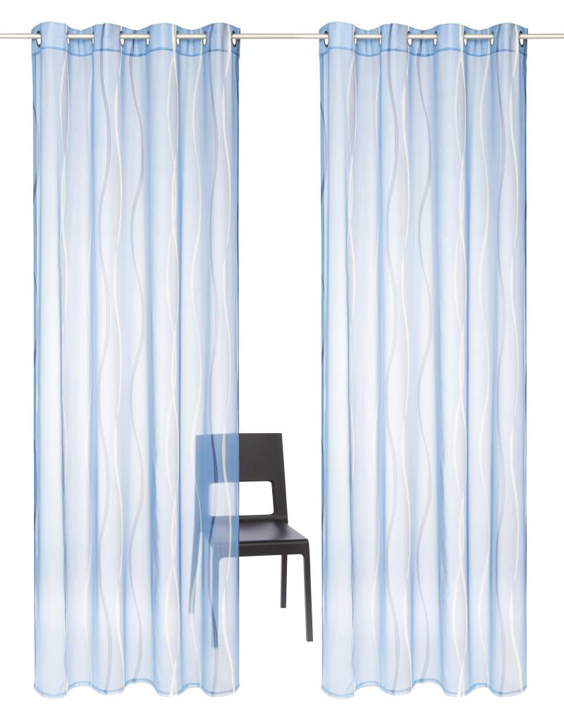 my home Gardine »Dimona«, (2 St.), 2er-Set, transparent, Voile, Polyester von My Home