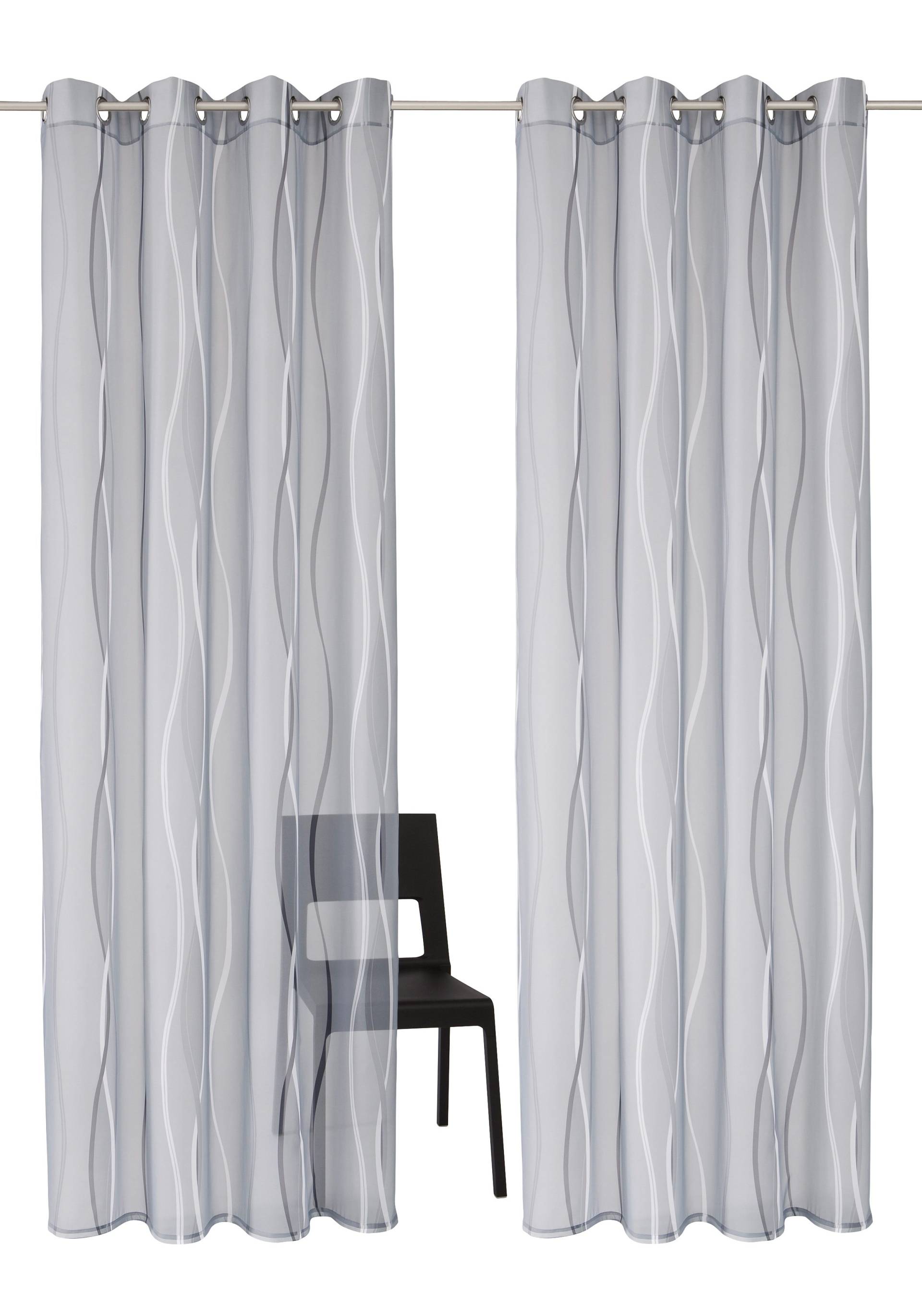 my home Gardine »Dimona«, (2 St.), 2er-Set, transparent, Voile, Polyester von My Home